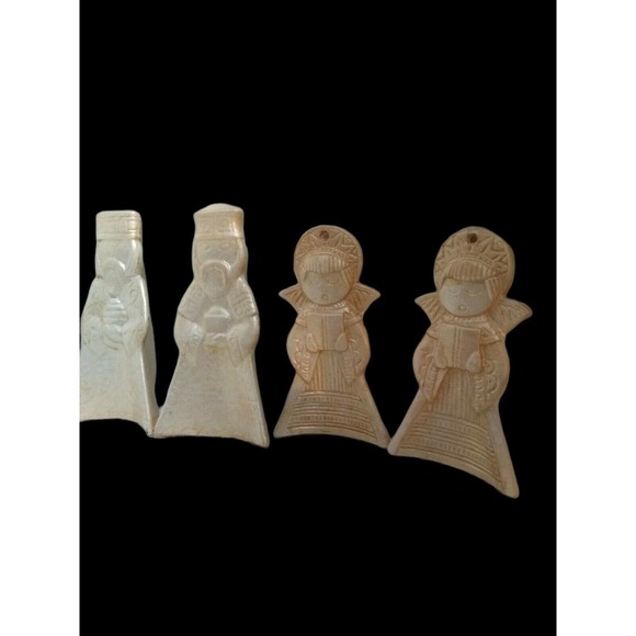 1976 Duncan Enterprise Ceramic Angel 4 in 2 wise Men Christmas Ornament - Picture 3 of 9